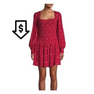 Free People Two Faces Print Minidress